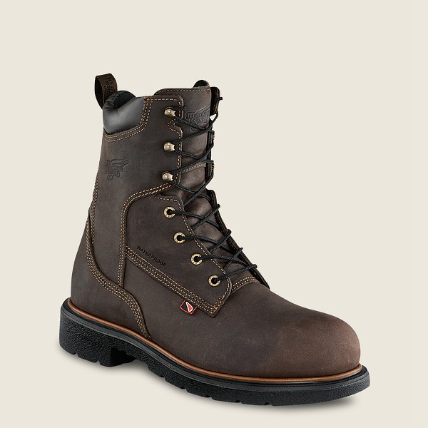 Red Wing Work Boots Dark Brown - Mens Dynaforce® - 8-inch Insulated Waterproof Soft Toe - 7241-WROJS